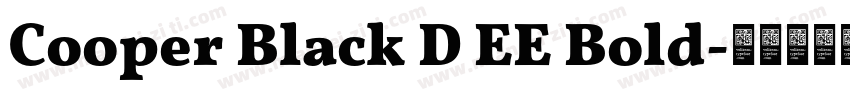 Cooper Black D EE Bold字体转换